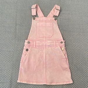 Crewcuts Girls Garment Dyed Stretch Denim Overall Dress Size 5